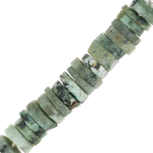 Heishi gemstone beads 5.5x2 mm African Turquoise - Jasper x20