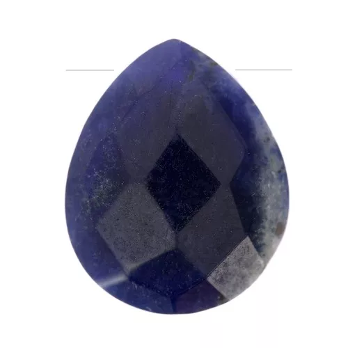 12x10mm gemstone faceted drop bead - Flat briolette - Sodalite x1