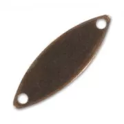 Oval spacers smooth finish 2 holes 15mm Old copper tone x5