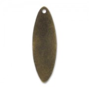 Oval charms smooth finish 20mm Bronze tone x5|raw }}