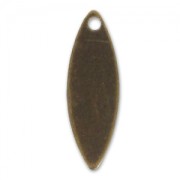 Oval charms smooth finish 15mm Bronze tone x5|raw }}
