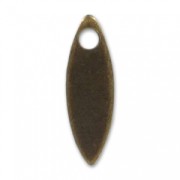 Oval charms smooth finish  9mm Bronze tone x10|raw }}