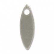 Oval charmss smooth finish  9mm Old silver tone x10|raw }}