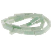 13x4mm Gemstone Tube Beads - Aventurine x40cm|raw }}
