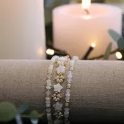 PureCrystal stick-on rhinestones 3mm White Opal x36