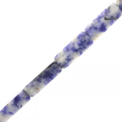 13x4mm Gemstone Tube Beads - Sodalite x40cm