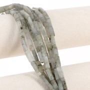 13x4mm Gemstone Tube Beads - Labradorite x40cm