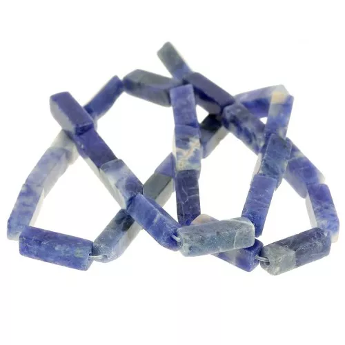 13x4mm Gemstone Tube Beads - Sodalite x40cm