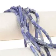 13x4mm Gemstone Tube Beads - Sodalite x40cm