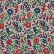 Liberty organic cotton fabric GOTS - Mamie - Coquelicot x10cm