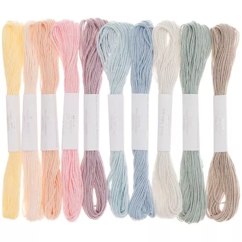 10 x 100% cotton embroidery thread set - Rico Design - Pastel x1