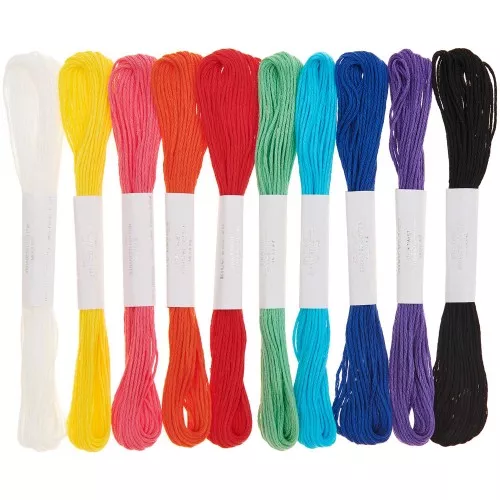 10 x 100% cotton embroidery thread set - Rico Design - Rainbow x1