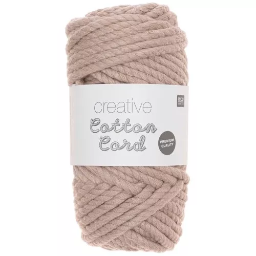 6mm Macrame Cotton Cord - Creative Cotton - Light Brown x25m
