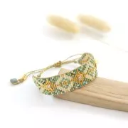 6mm Square pendant with a zirconium oxide - fine Gold plated - Crystal x1