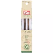 4mm Prym Wooden Interchangeable Knitting Needle Tips Natural x2