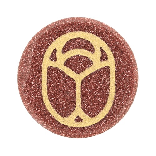 20mm Round flat cabochon - beetle - by Perles&Co - Gold Stone - Gold x1