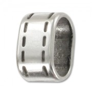 Leather Irregular Regaliz slip old-silver tone x1|raw }}