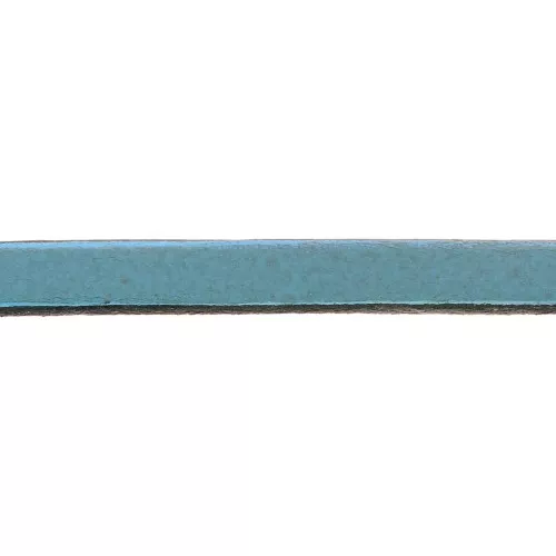 Leather lace 5x2mm Peacock blue x30cm
