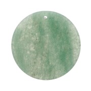 25mm Round flat gemstone pendant - Aventurine x1|raw }}