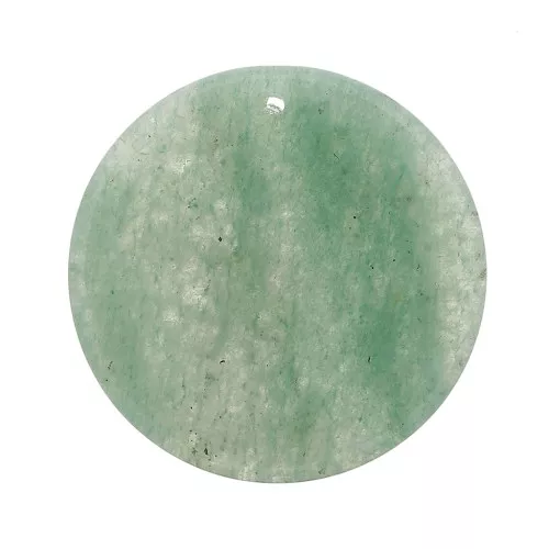 25mm Round flat gemstone pendant - Aventurine x1