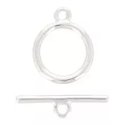 Toggle clasp 20mm rhodium tone x1
