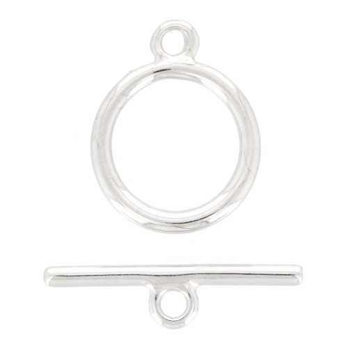 Toggle clasp 20mm rhodium tone x1