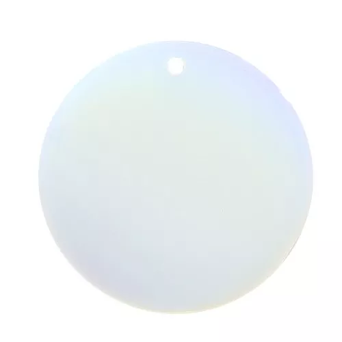25mm Round flat gemstone pendant - Opalite x1