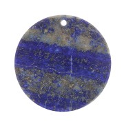 25mm Round flat gemstone pendant - Lapis lazuli x1|raw }}