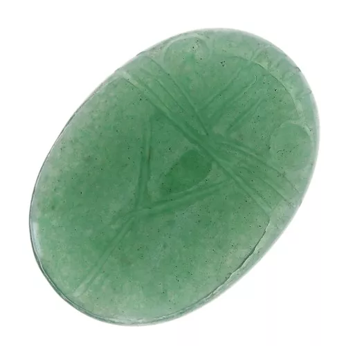 25x18mm Oval engraved beetle cabochon - Aventurine x1