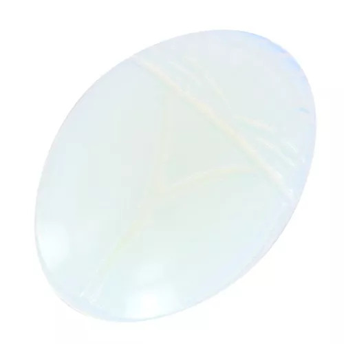 25x18mm Oval engraved beetle cabochon - imitation gemstone - Opalite x1