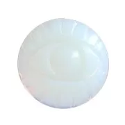 16mm Round engraved eye gemstone cabochon - Opalite x1