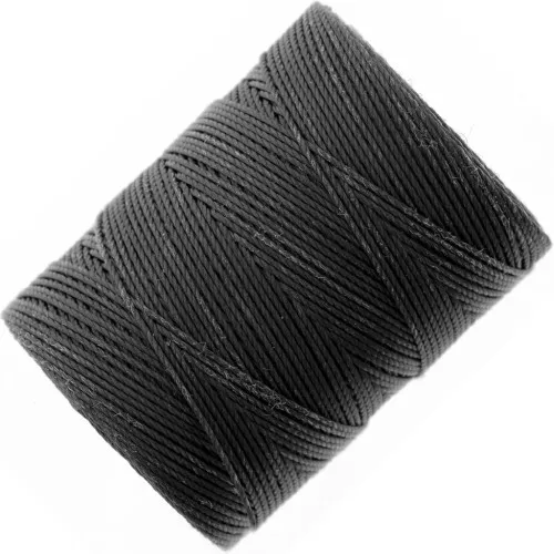 0.4mm C-LON Fine Weight Bead Cord - Charcoal x124m