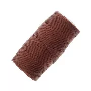 0.4mm C-LON Fine Weight Bead Cord - Brown x45m