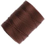 C-LON Fine Weight Bead Cord 0.4 mm - Brown x 124 m