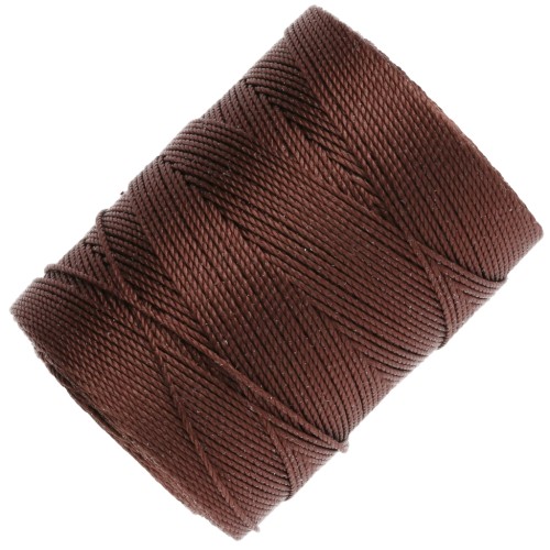 C-LON Fine Weight Bead Cord 0.4 mm - Brown x 124 m