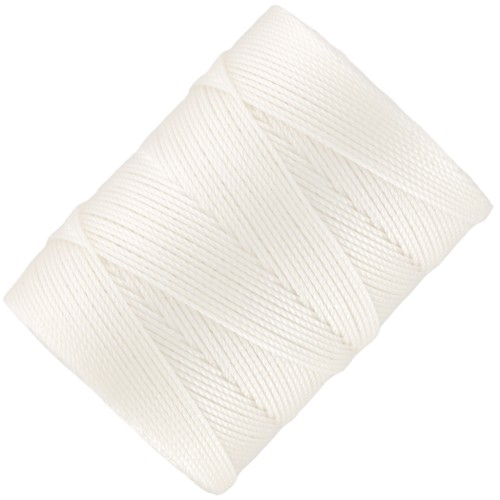 0.4mm C-LON Fine Weight Bead Cord - White x124m