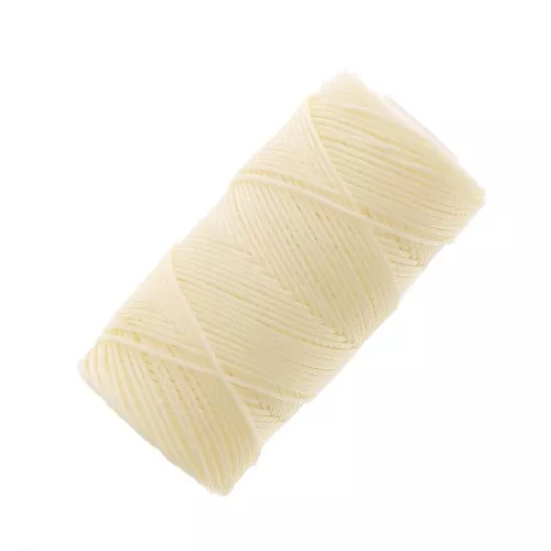 0.4mm C-LON Fine Weight Bead Cord - Vanilla x45m