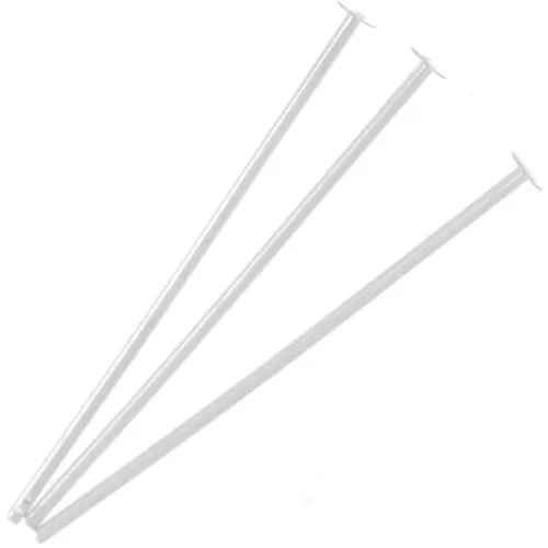 Head pin 25x0,7mm soft silver color x1000