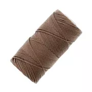 0.4mm C-LON Fine Weight Bead Cord - Medium brown x45m