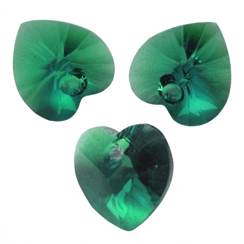 PureCrystal 6228 Heart 14,4x14mm Emerald x1