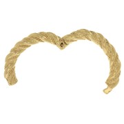 28x25mm Twisted and worked oval clasp to clip - Gold tone x1