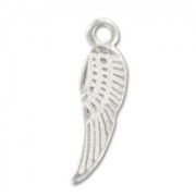 Sterling silver charm wing 18mm x1|raw }}