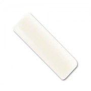 Decorated Cylinder Beads, 25x9 mm, White x5