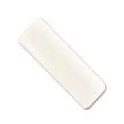 Decorated cylinder-shaped beads 25x9mm White x5