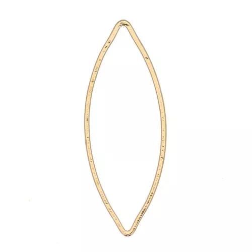 19x7mm Navette Mounting Ring - 3 micron Gold plated x1