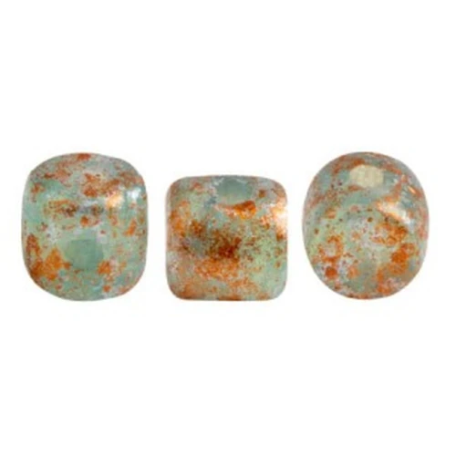 2.5x3mm Minos® by Puca® - Blue Green Opal Tweedy x5g