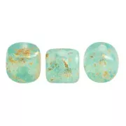 2.5x3mm Minos® by Puca® - Blue Green Opal Gold Splash x5g