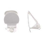 10 mm Plate Earring Clips - For Unpierced Ears - Rhodium-Plated (2-Pack)