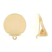 15mm Ear clips - non-pierced ears - Fine Gold Plated x2