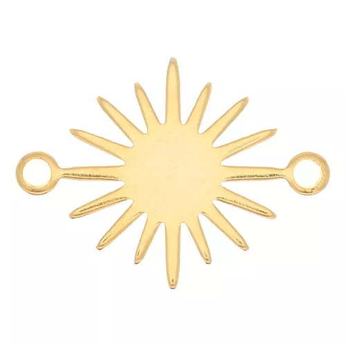 13mm 2-ring sun connector - Fine Gold Plated x1